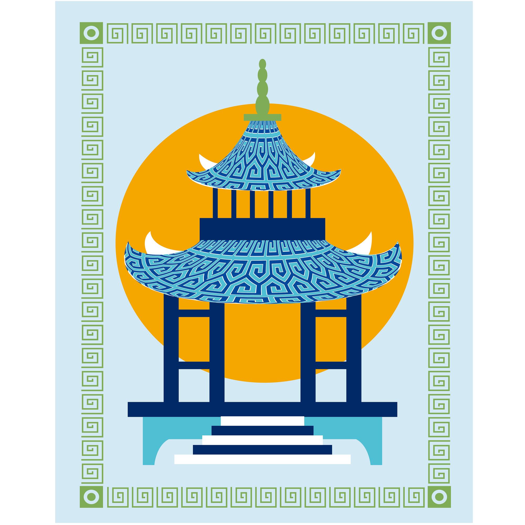 Jonathan Adler x Michaels 16" x 20" Pagoda Paint-By-Number Kit